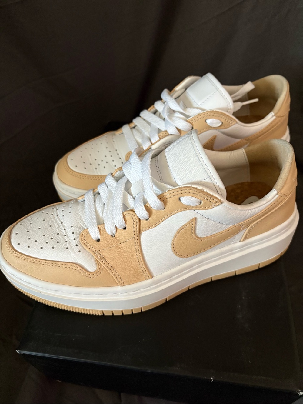 Nike Women’s Low-Top Sneakers in White and Tan